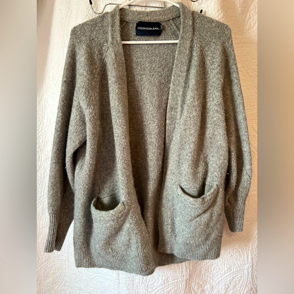 Calvin Klein Grey Sweater with Pockets!